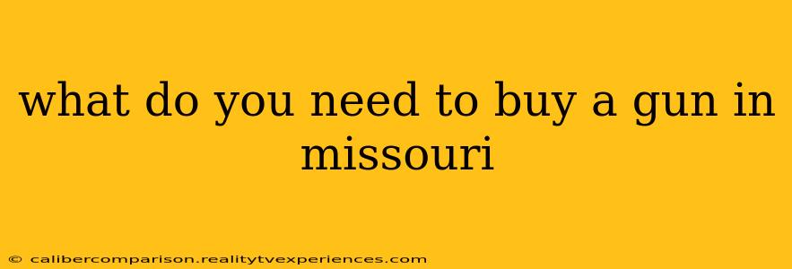 what do you need to buy a gun in missouri