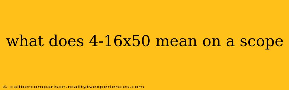 what does 4-16x50 mean on a scope