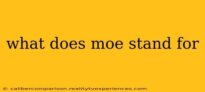 what does moe stand for