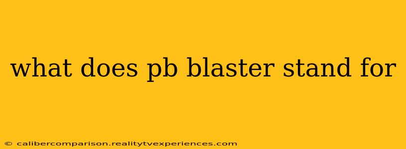 what does pb blaster stand for