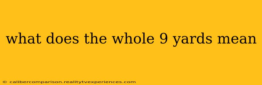 what does the whole 9 yards mean