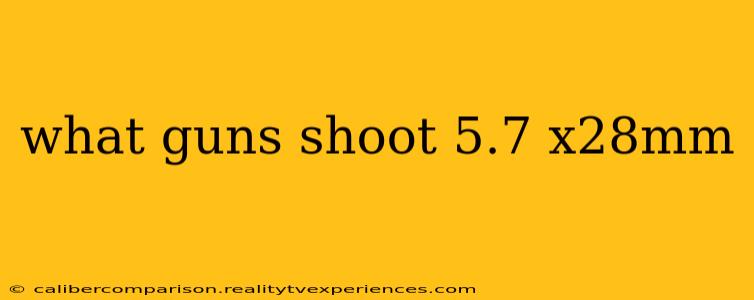 what guns shoot 5.7 x28mm