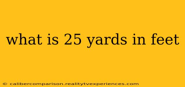 what is 25 yards in feet