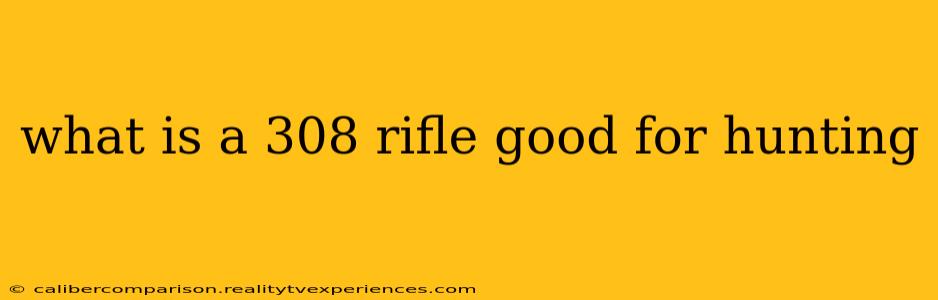 what is a 308 rifle good for hunting