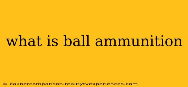 what is ball ammunition