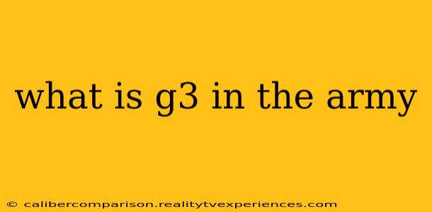 what is g3 in the army