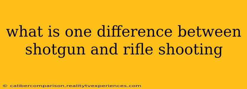 what is one difference between shotgun and rifle shooting