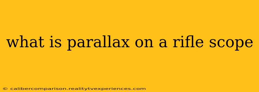 what is parallax on a rifle scope