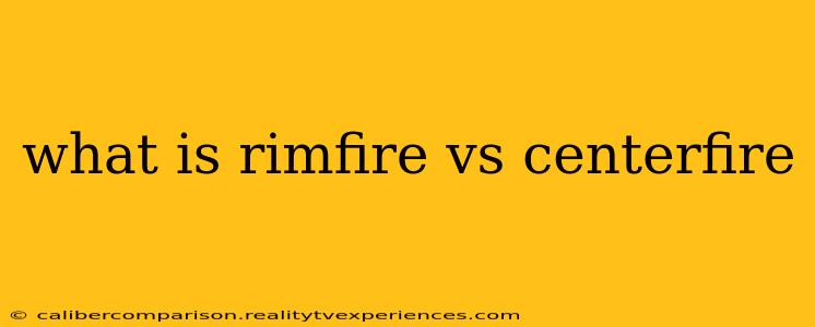 what is rimfire vs centerfire