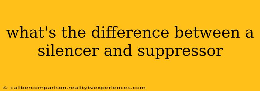 what's the difference between a silencer and suppressor