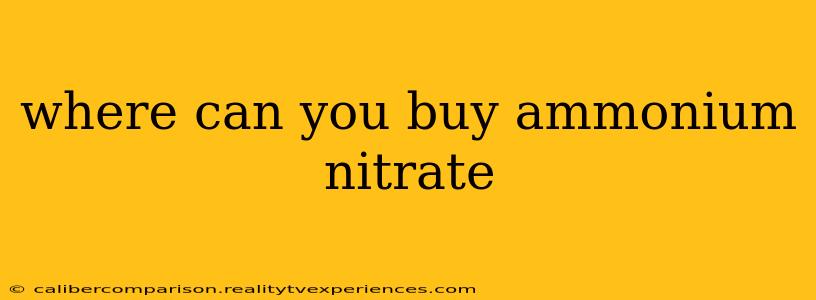 where can you buy ammonium nitrate