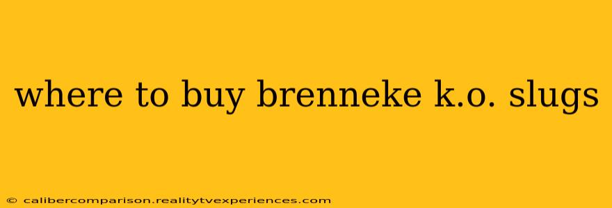 where to buy brenneke k.o. slugs