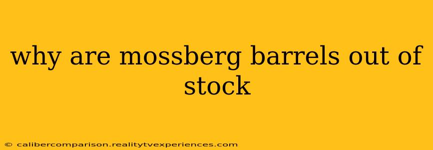 why are mossberg barrels out of stock