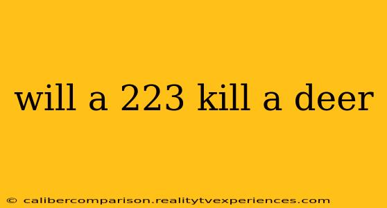 will a 223 kill a deer