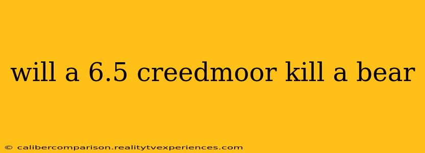 will a 6.5 creedmoor kill a bear