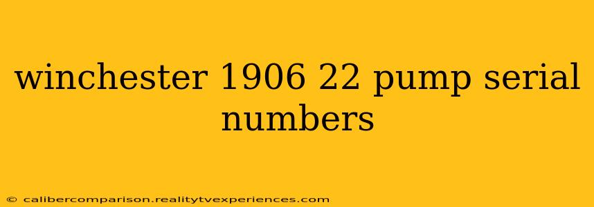 winchester 1906 22 pump serial numbers