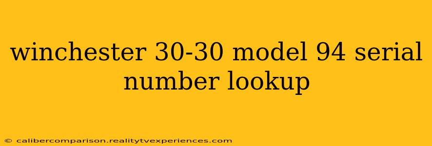 winchester 30-30 model 94 serial number lookup