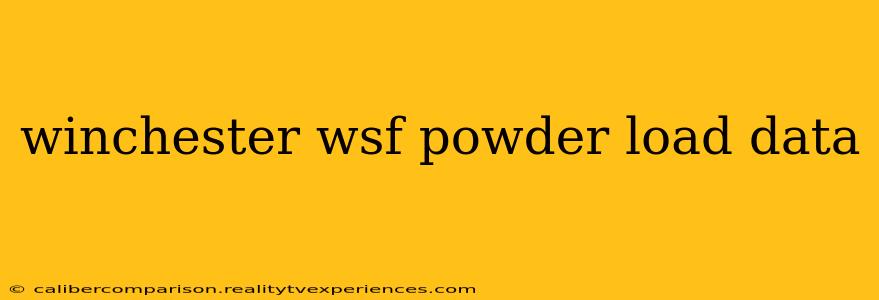 winchester wsf powder load data