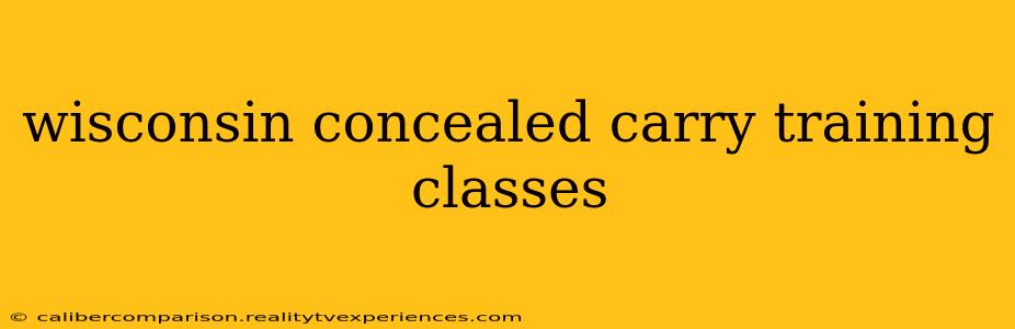 wisconsin concealed carry training classes